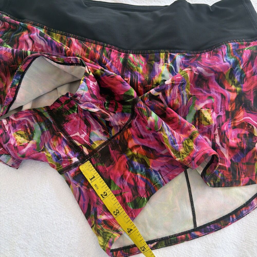 Lululemon Speed Up Short Multicolor Abstract Floral Running Shorts Womens 10 - Picture 14 of 15